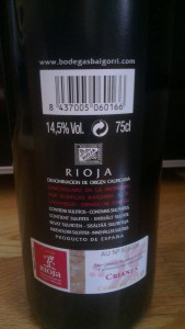 Baigorri crianza 2011