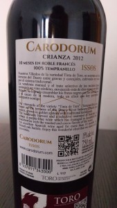 Carodorum Issos Crianza 2012 Do Toro