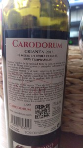 Carodorum Crianza 2012, Tinta de Toro DO Toro