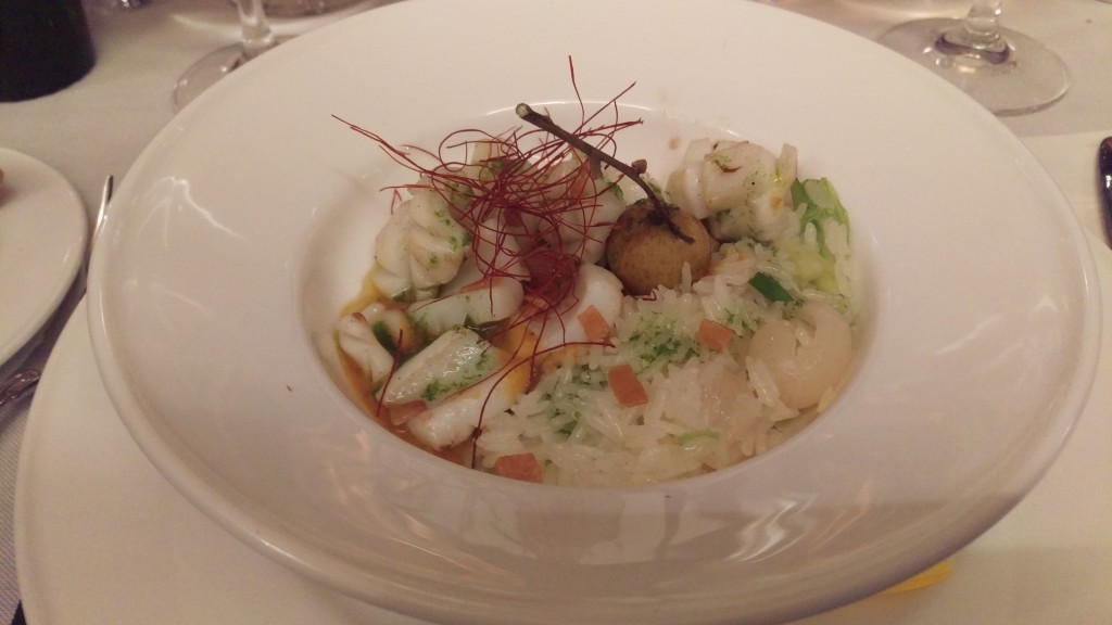 Calamares del Delta del Ebro con Curry Rojo Restaurante Viridiana