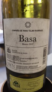 Basa 2015 DO Rueda Telmo Rodríguez