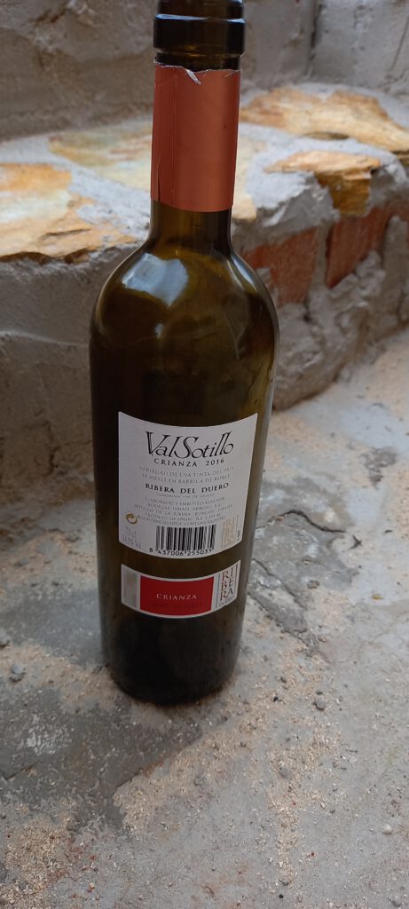 Valsotillo crianza 2016 etiqueta