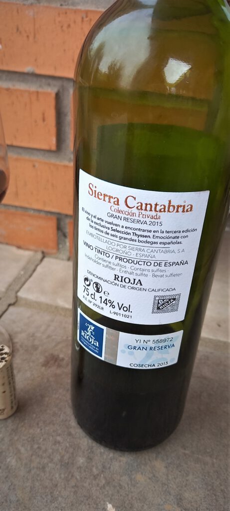 Sierra Cantabria Gran Reserva etiqueta